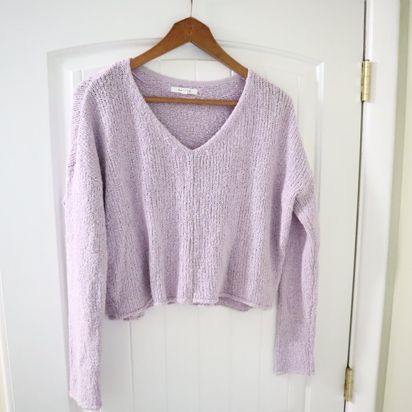 Pacsun Purple Cropped Sweater 